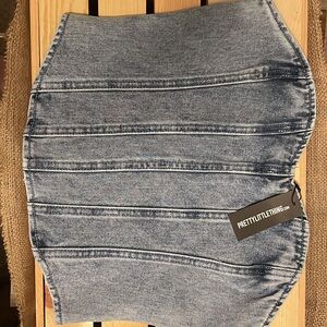 Pretty little thing denim corset- size 8UK (fits like small or small medium) NWT